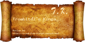 Trombitás Kinga névjegykártya