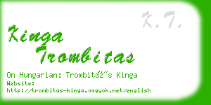 kinga trombitas business card